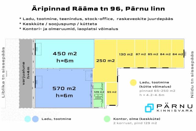 Anda üürile äripind, Pärnu maakond, Pärnu linn, Rääma tn 96